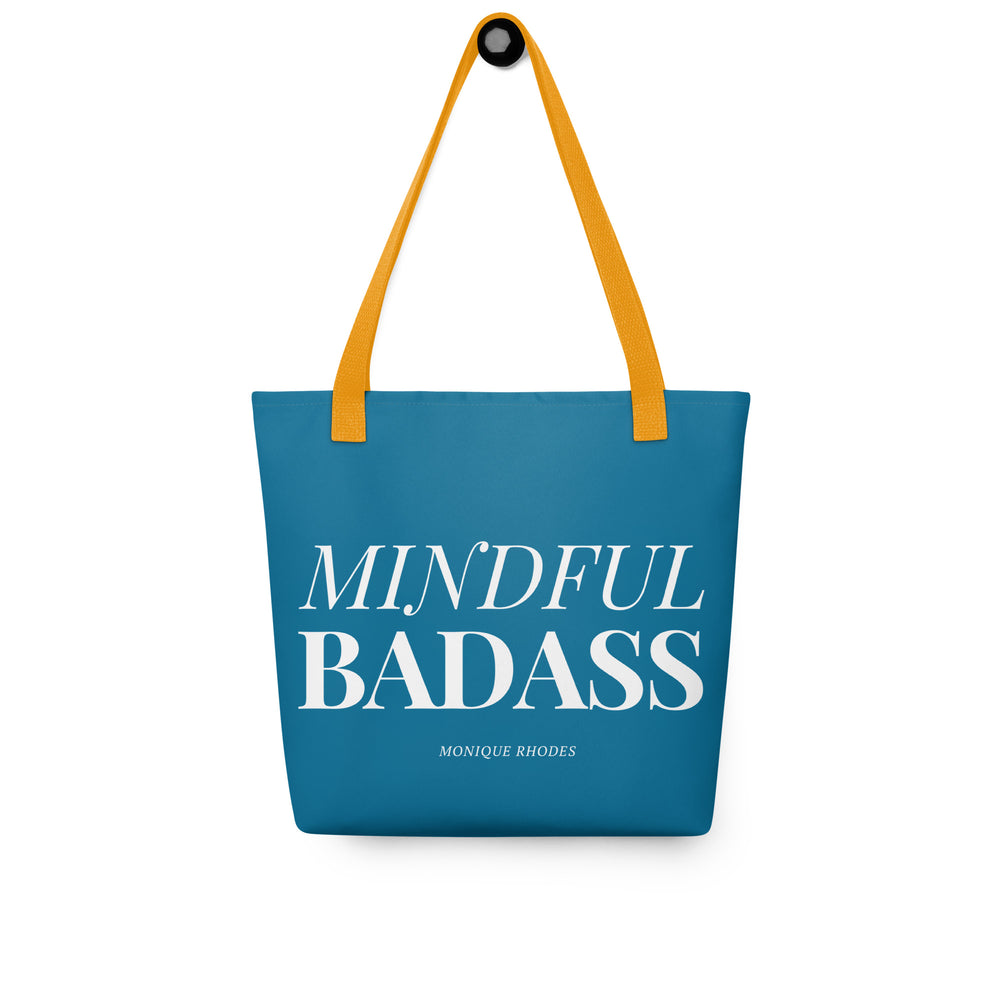 'Mindful Badass' Tote Bag- Blue