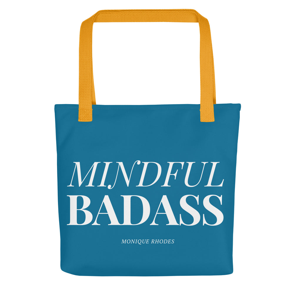 'Mindful Badass' Tote Bag- Blue