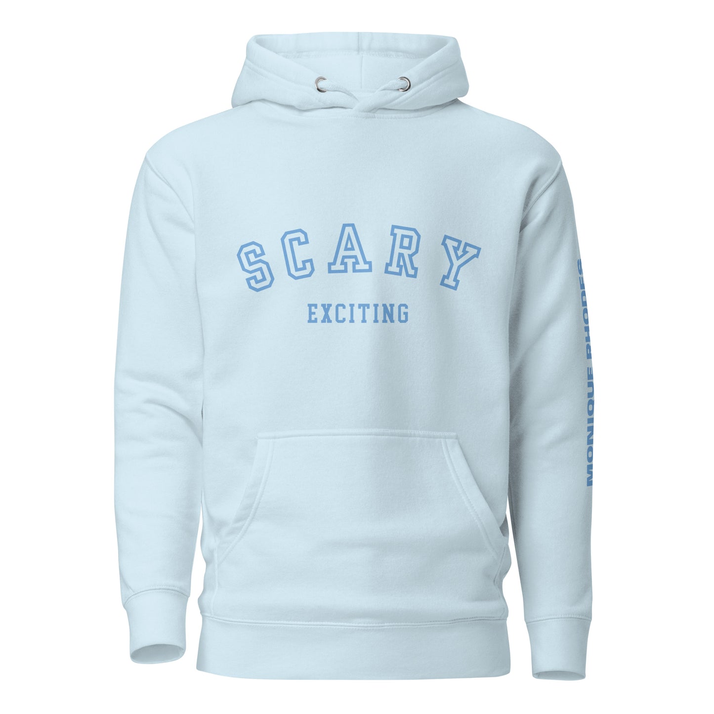 'Scary Exciting' Unisex Hoodie-Baby Blue