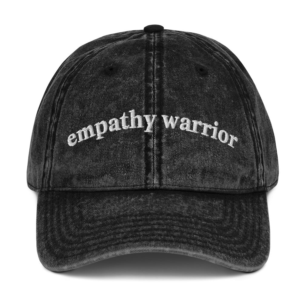 'Empathy Warrior" Vintage Cap-Black