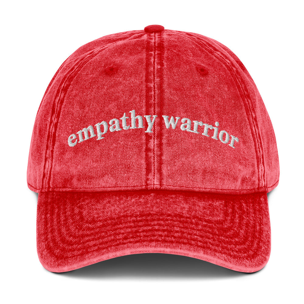 'Empathy Warrior" Vintage Cap-Red